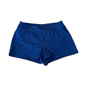 Lands End Womens Navy Blue Swim Shorts with tummy control Size 4 Board Shorts